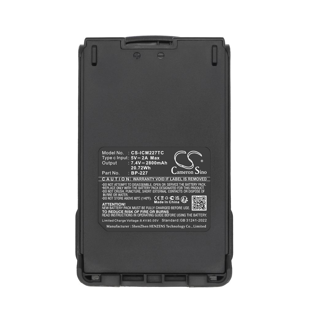 Baterija za dvosmjerni radio Icom CS-ICM227TC