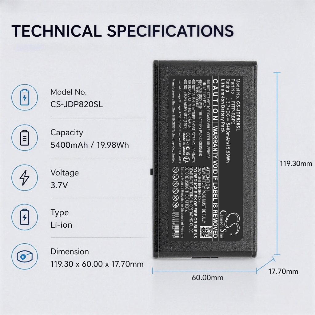 Battery for Viavi JDSU OLP-82P