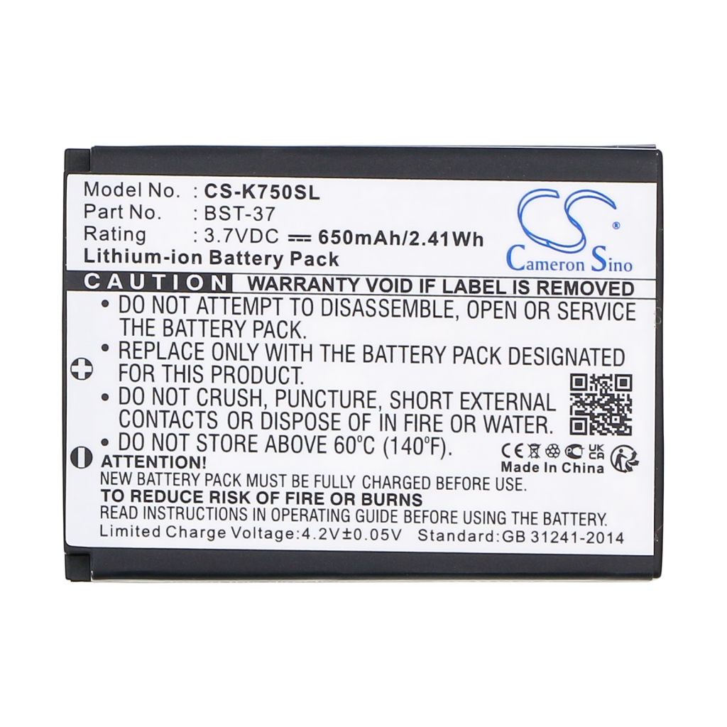 Baterija za mobilni telefon Sony Ericsson CS-K750SL