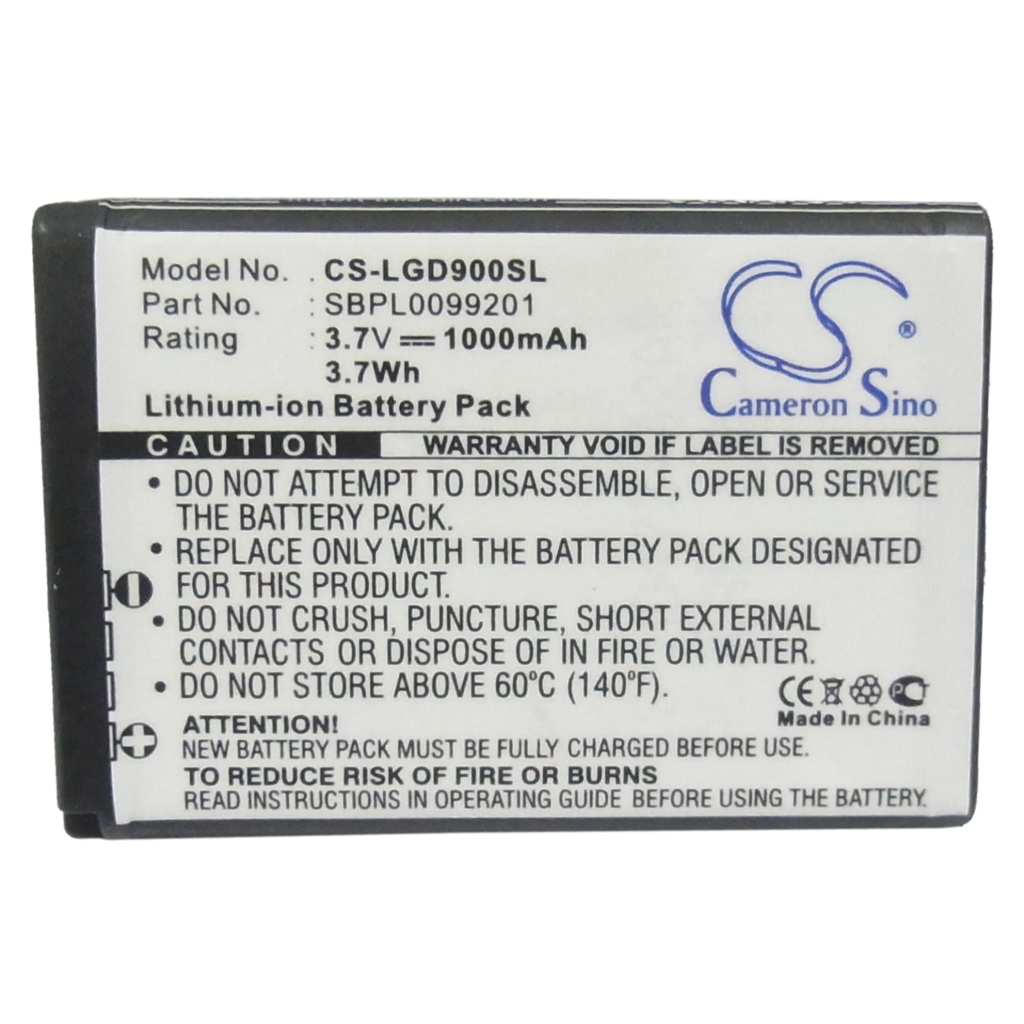Baterija za mobilni telefon LG CS-LGD900SL