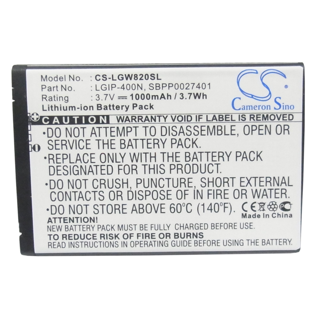 Baterija za mobilni telefon LG CS-LGW820SL