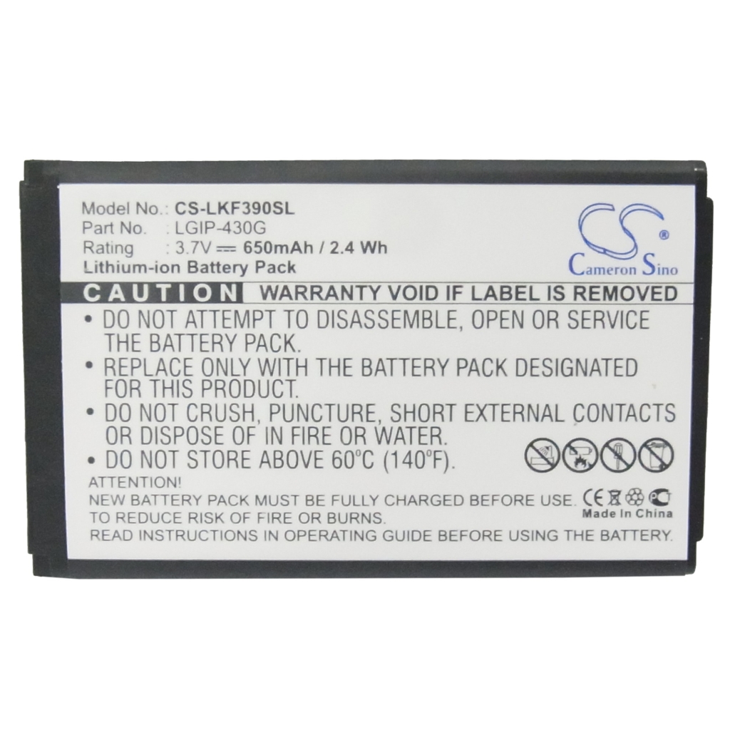 Baterija za mobilni telefon LG CS-LKF390SL