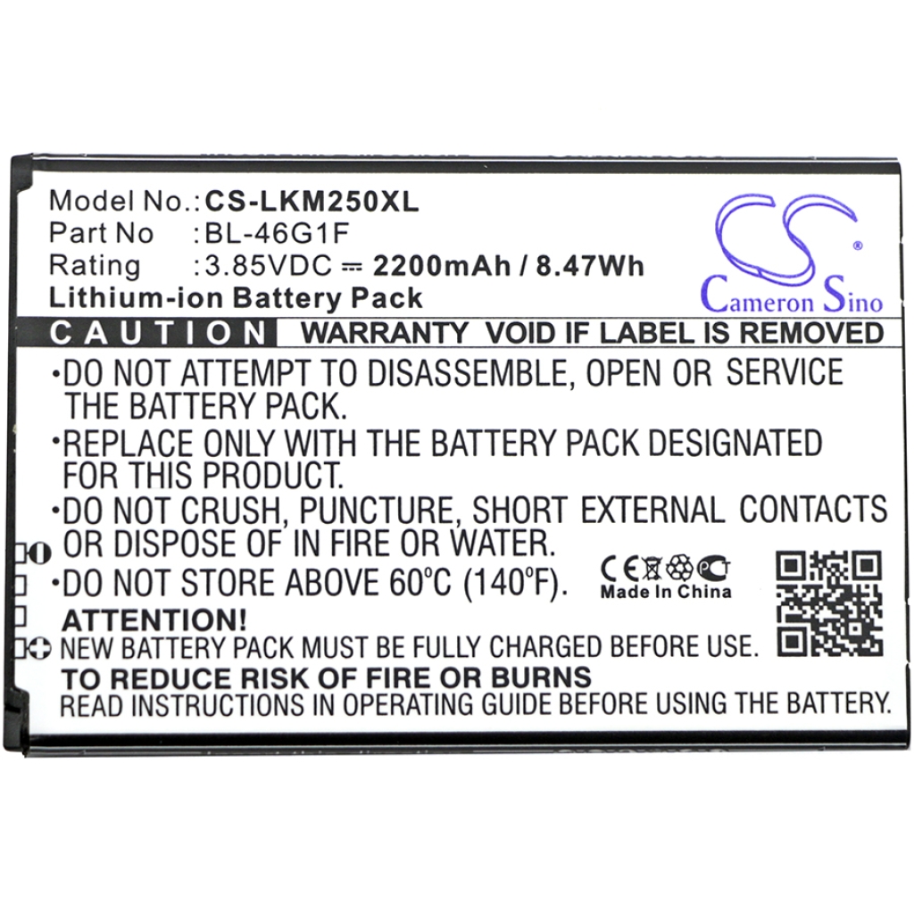 Baterija za mobilni telefon LG CS-LKM250XL