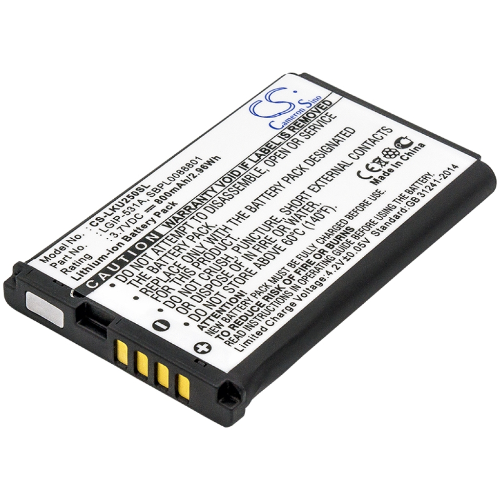 Baterija za mobilni telefon LG B471 (CS-LKU250SL)