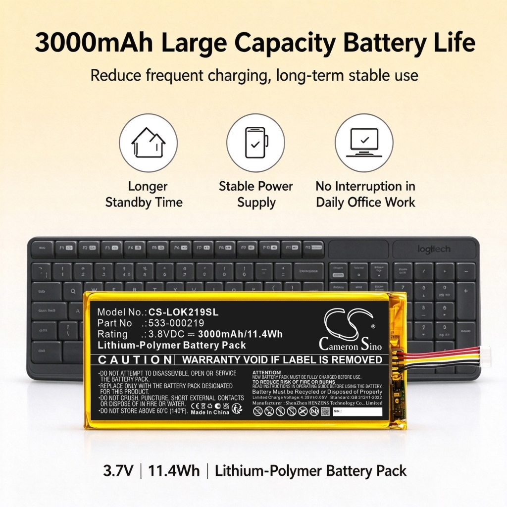Baterije kompatibilno s Logitech Keyboard Mo CS-LOK219SL