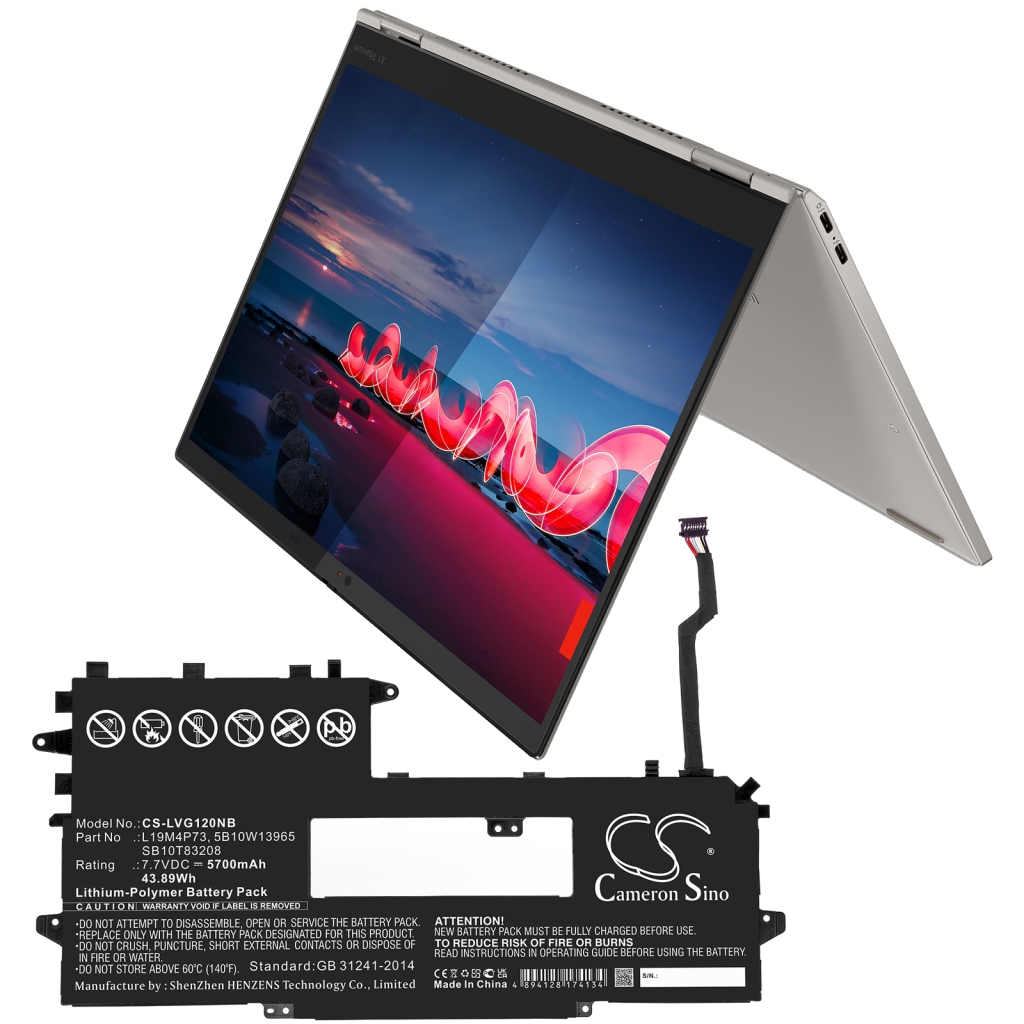 Baterija za prijenosno računalo Lenovo ThinkPad X1 Titanium Yoga Gen 1 20QA0030GE (CS-LVG120NB)