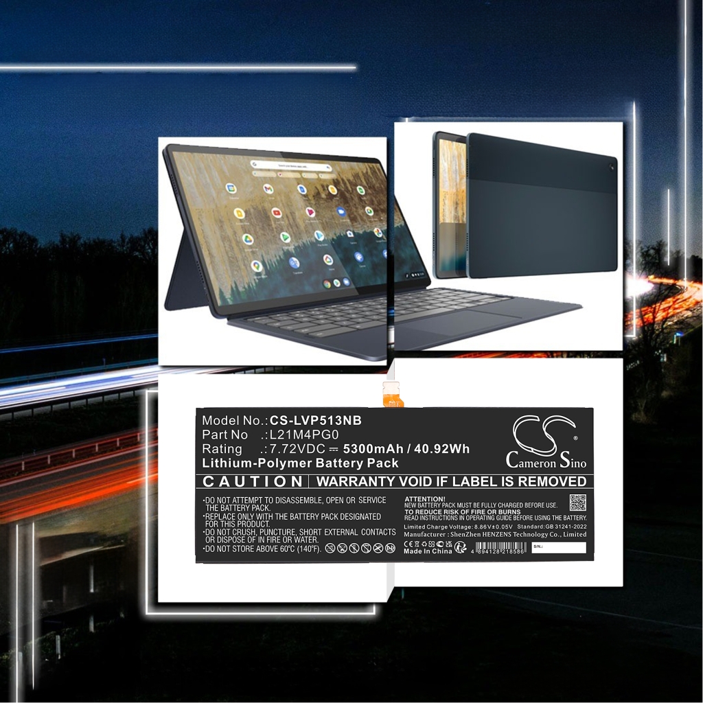 Baterija za prijenosno računalo Lenovo IdeaPad Duet 5 Chromebook 13Q7C6 82QS002HSB (CS-LVP513NB)