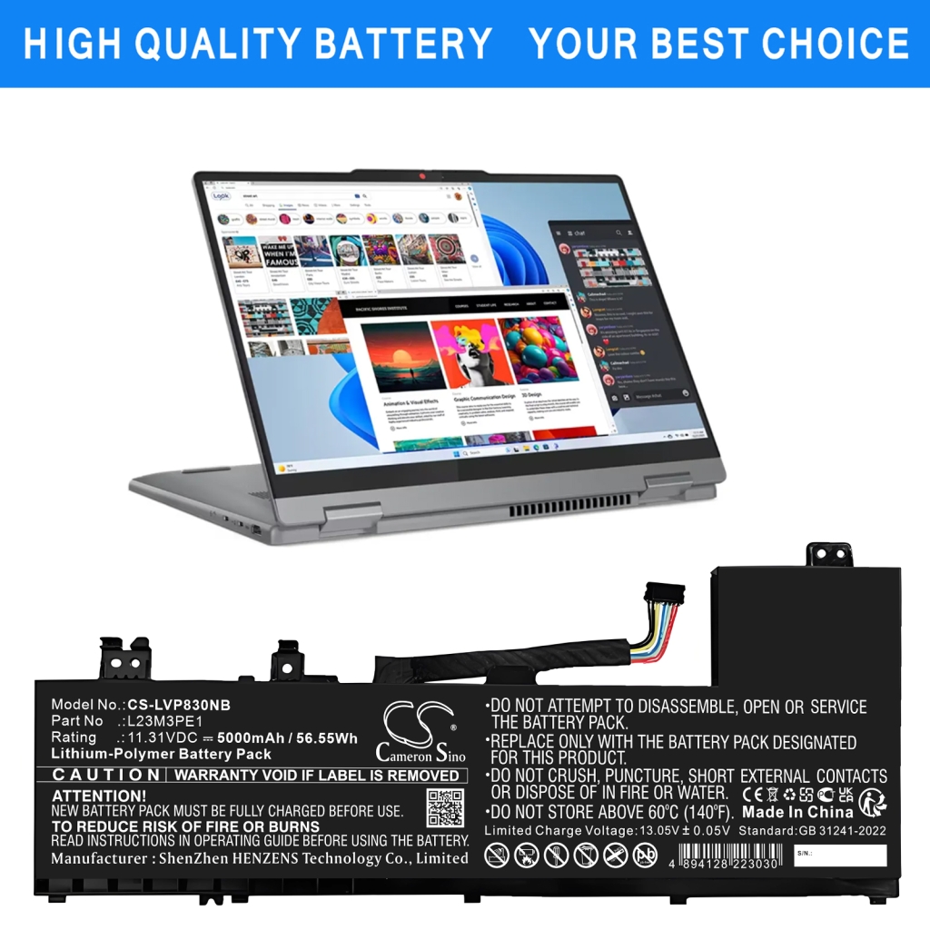 Baterija za prijenosno računalo Lenovo 83DR004CTA (CS-LVP830NB)
