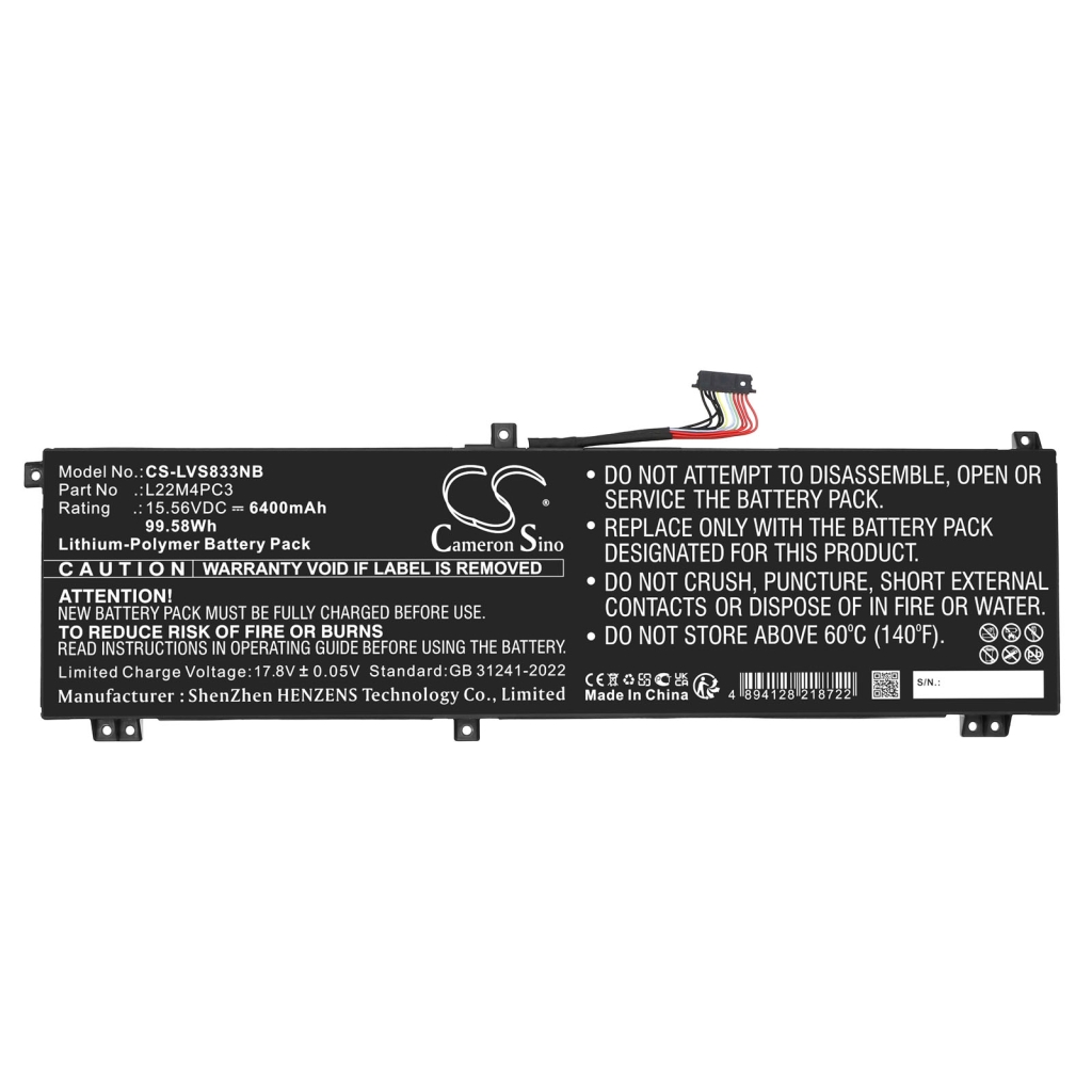 Baterija za prijenosno računalo Lenovo Legion Slim 7 16IRH8 82Y3005WMH (CS-LVS833NB)