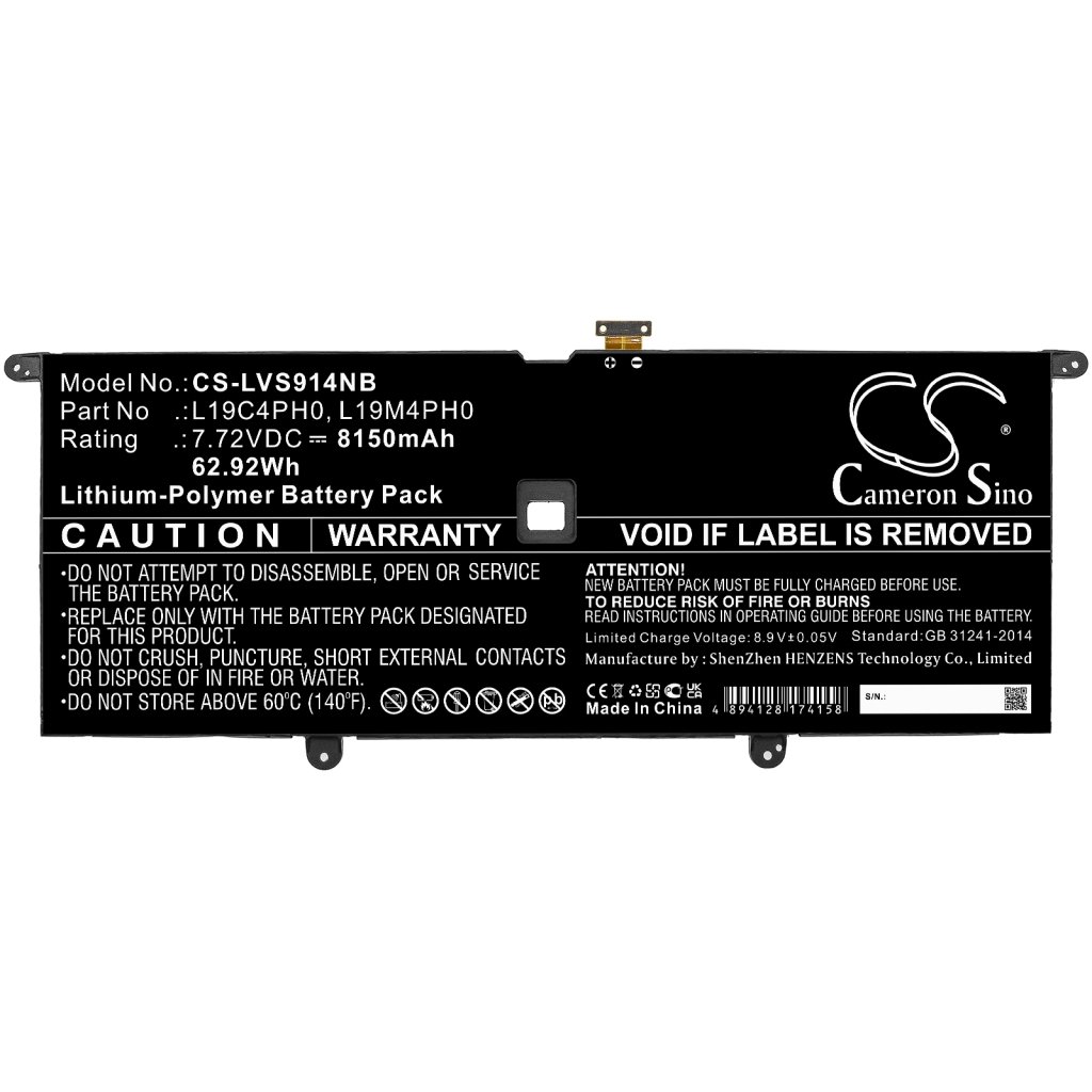 Kompatibilna zamjena baterije za LENOVO L19C4PH0,L19M4PH0,SB10Y75087