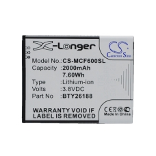 Kompatibilna zamjena baterije za Posh B01-E500,BTY26188,BTY26188MOBISTEL/STD
