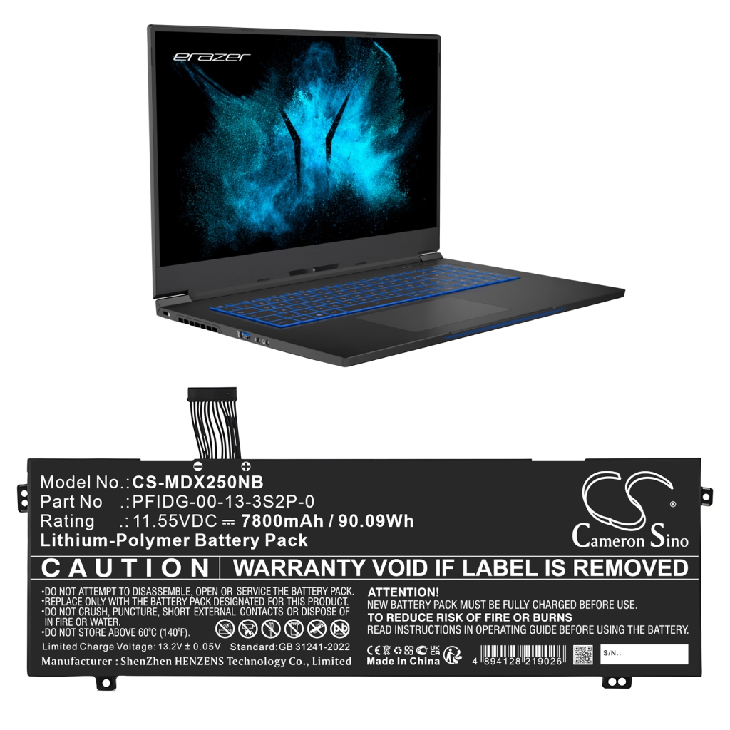 Baterija za prijenosno računalo Maingear Vector Pro MG-VCP17 (CS-MDX250NB)