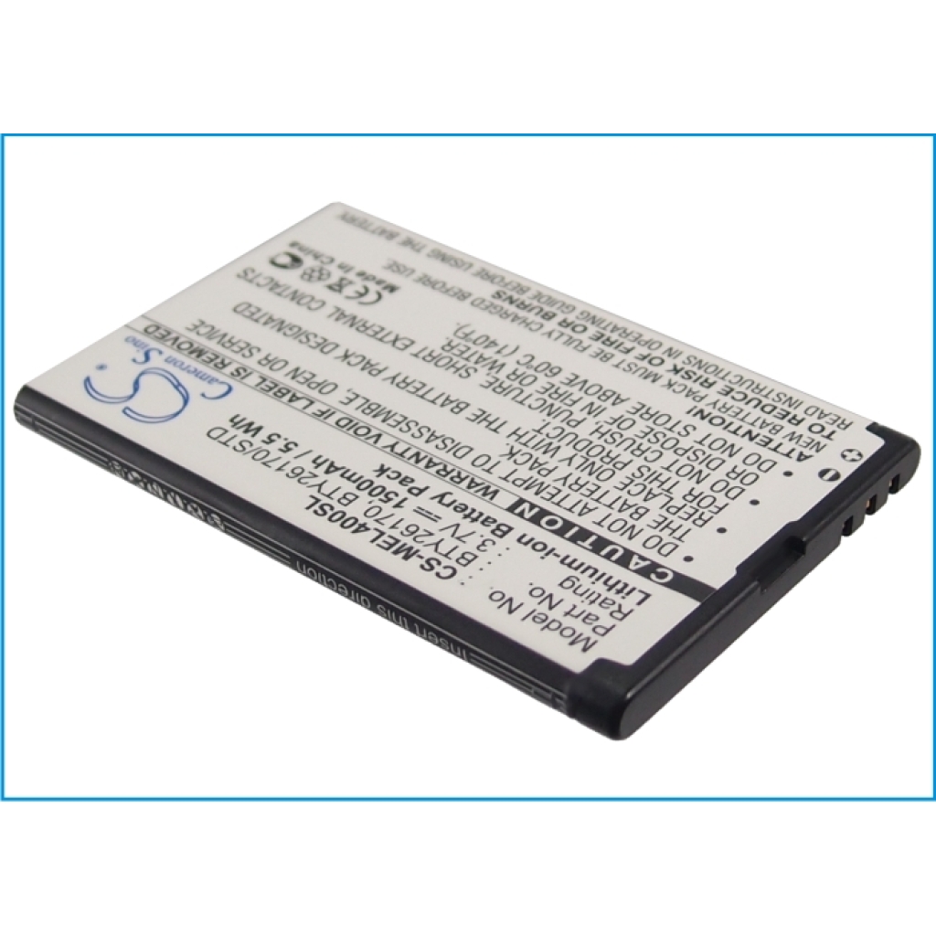 Kompatibilna zamjena baterije za Elson BTY26170,BTY26170/STD,BTY26170MOBISTEL/STD