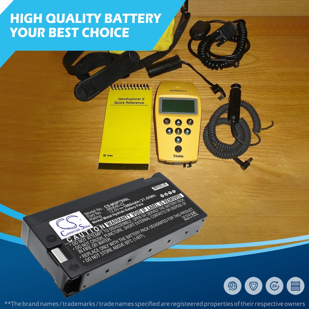 Battery compatible with Magellan Trimble CS-MGP750SL