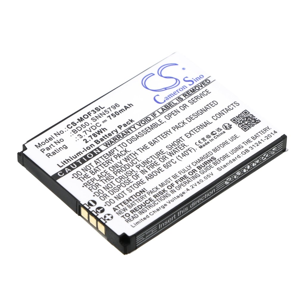 Kompatibilna zamjena baterije za Motorola BD50,SNN5796,SNN5796A