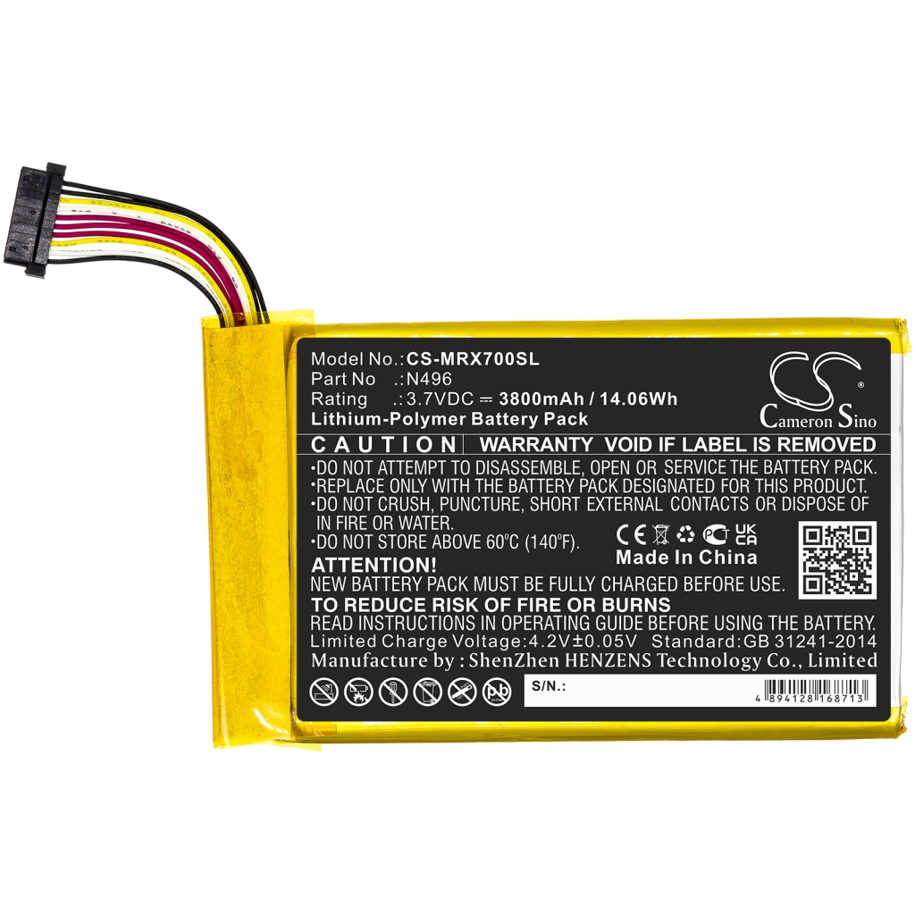 Baterija za GPS, Navigator Magellan TRX7 (CS-MRX700SL)