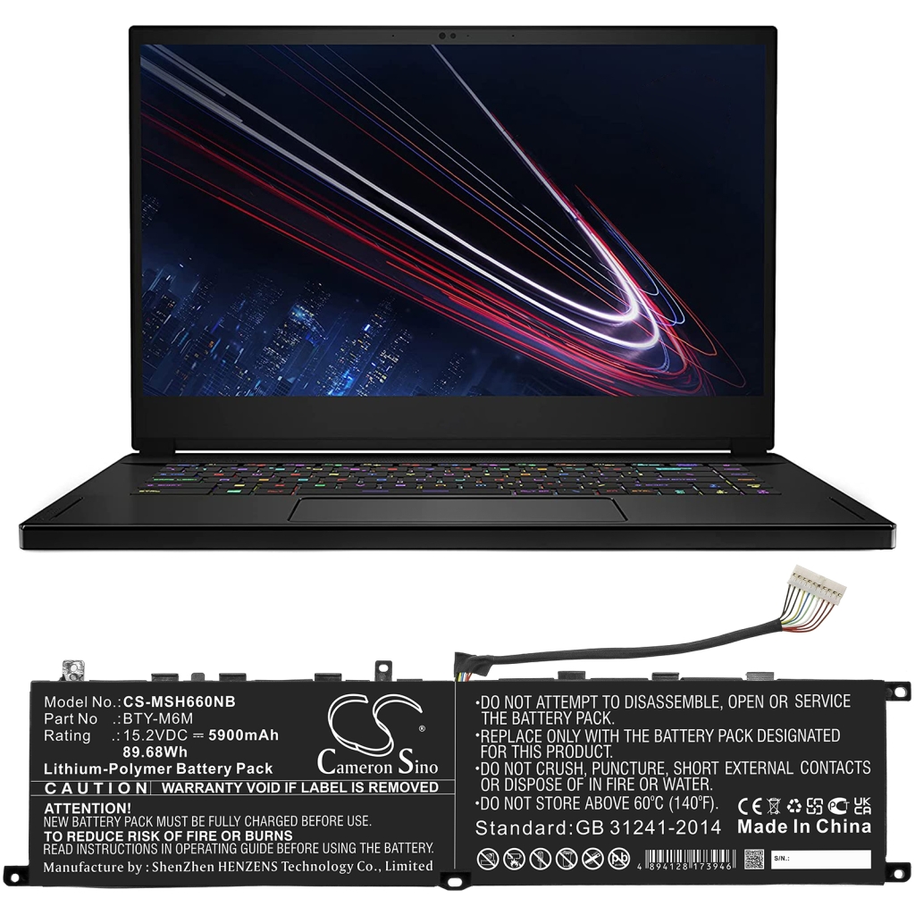 Baterija za prijenosno računalo MSI CS-MSH660NB