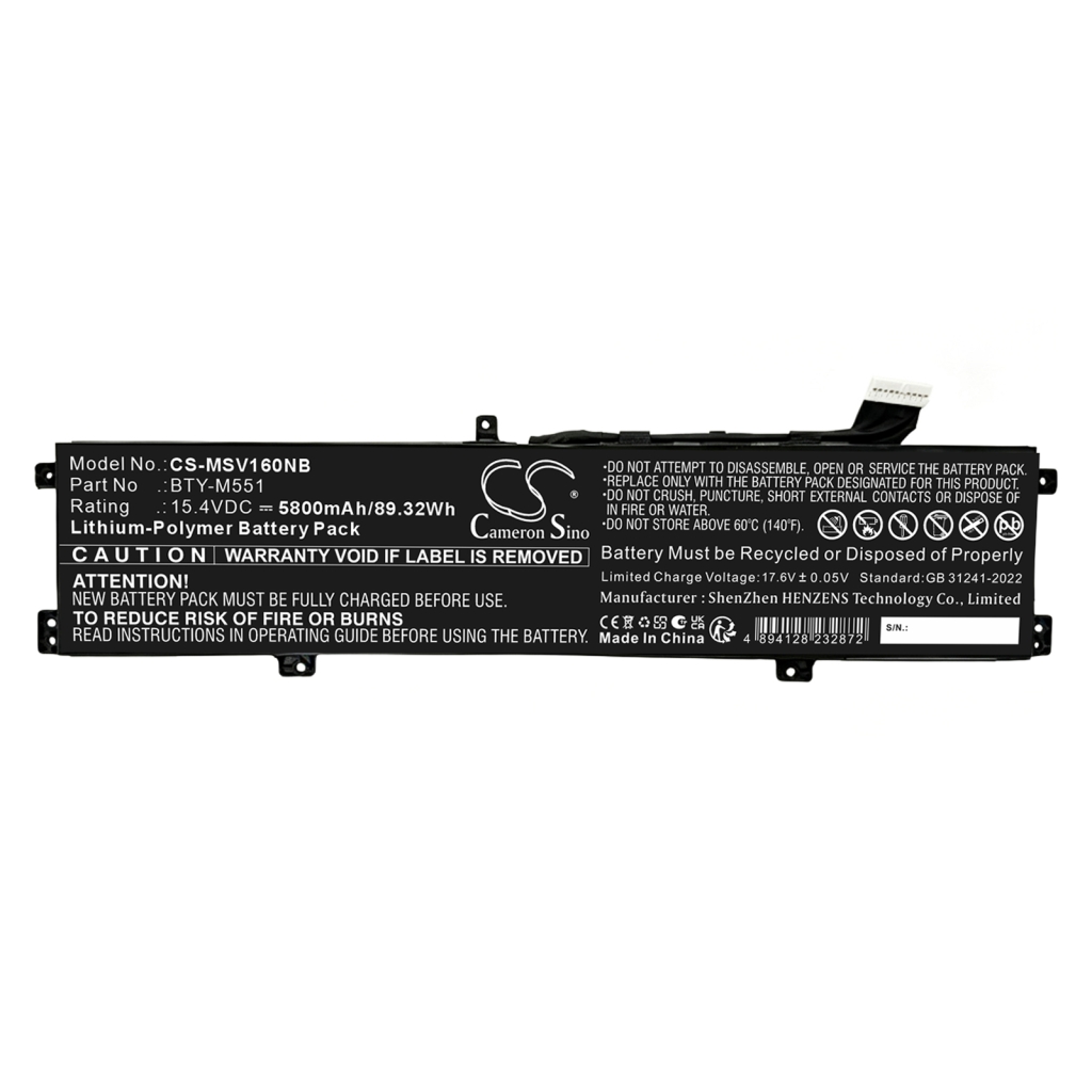 Battery for MSI Vector 16