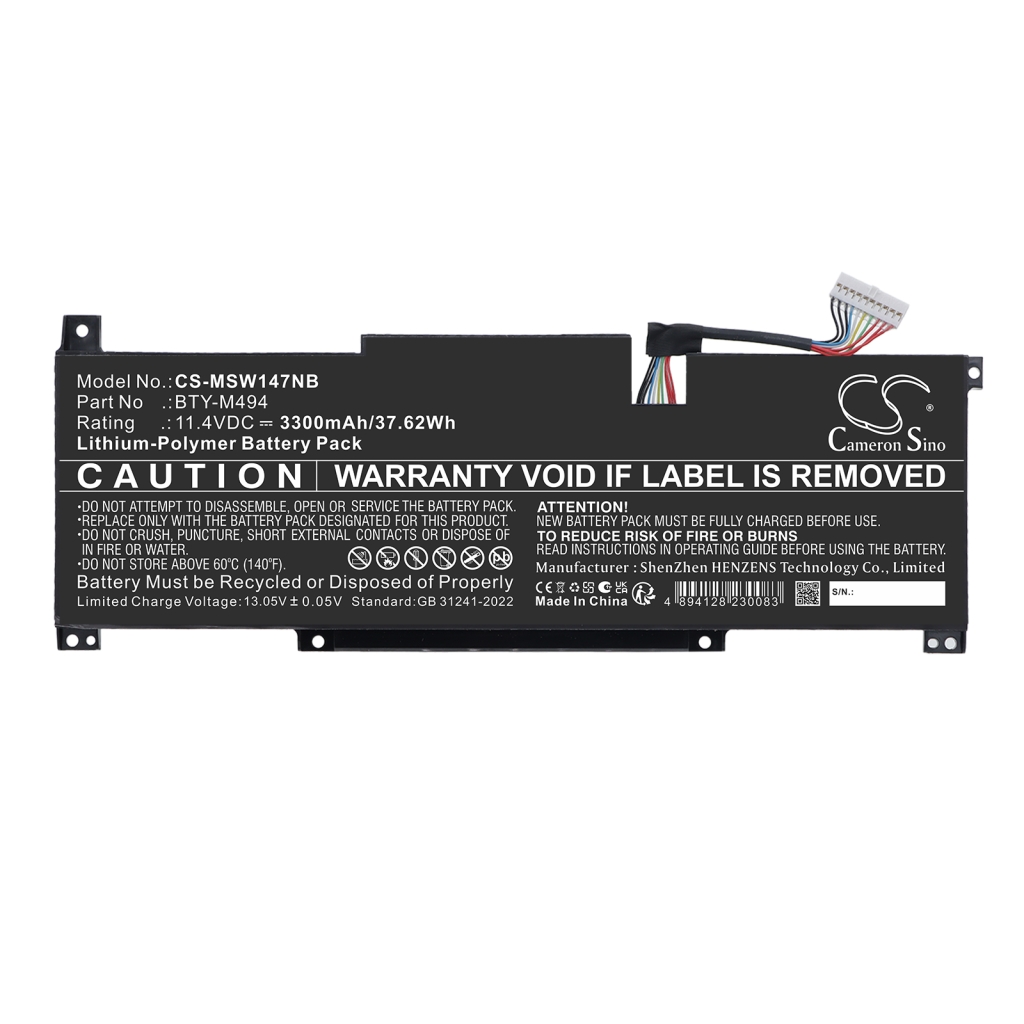 Battery for MSI Modern 14 C7M-059NEU