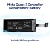 Baterije kompatibilno s Meta Quest 3 Game Controller 3S Game Controller Touch Plus Controller CS-MTC320SL