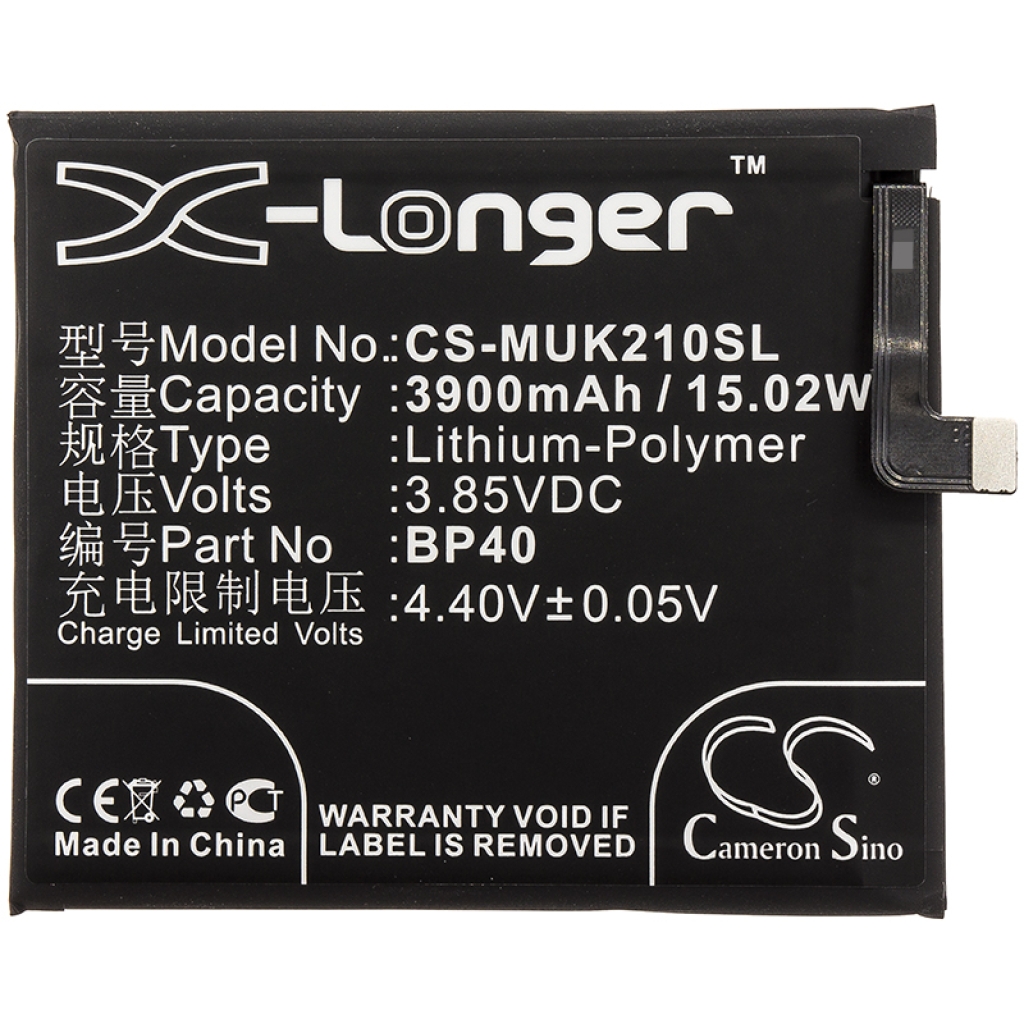 Compatible battery replacement for Xiaomi BP40