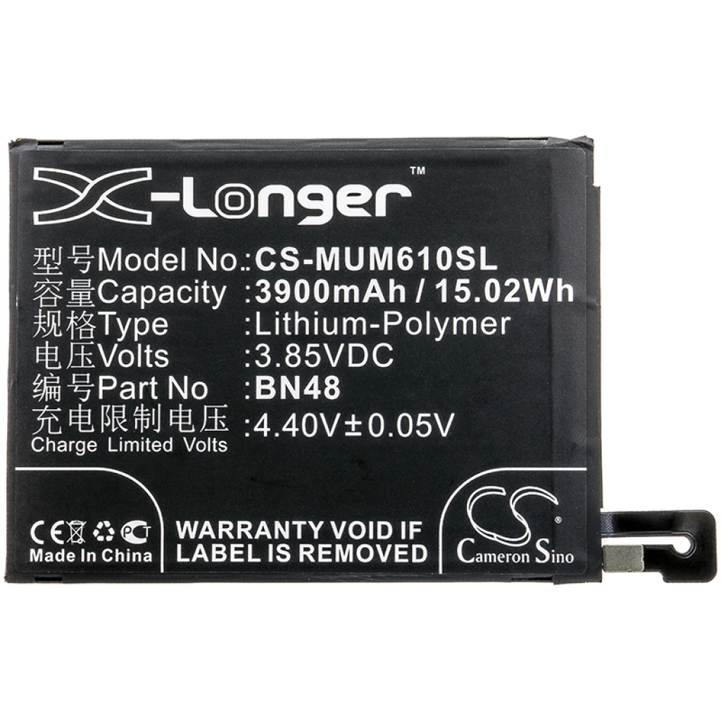Compatible battery replacement for Xiaomi BN48