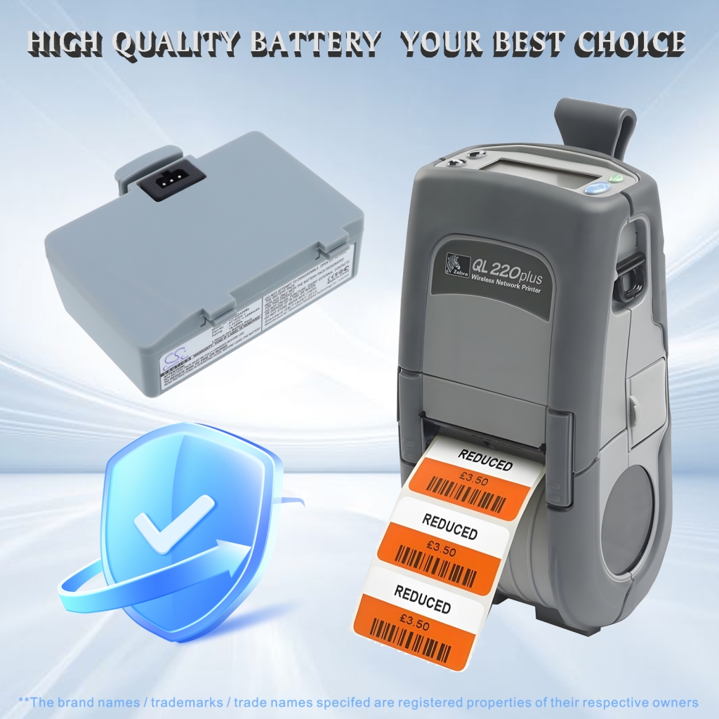 Battery compatible with Zebra CS-MZ320BL