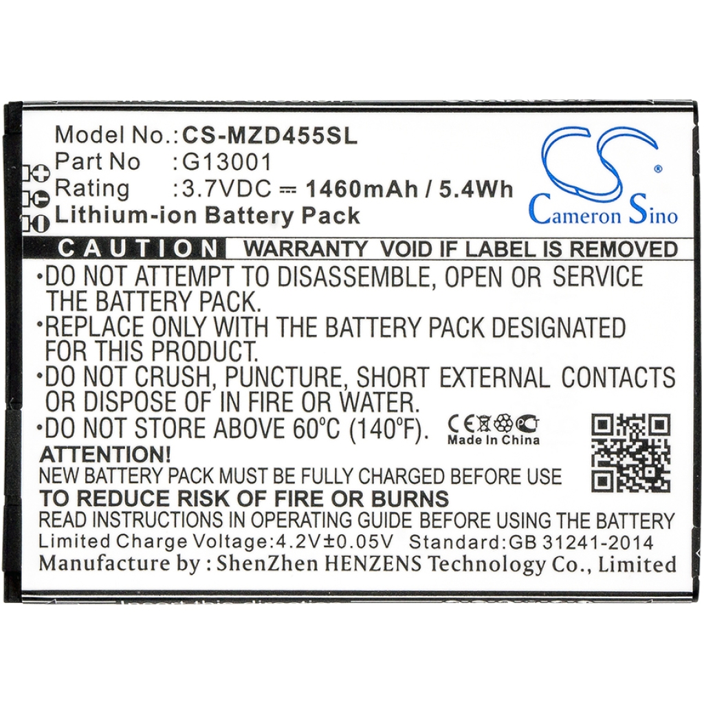 Baterija za mobilni telefon Navon CS-MZD455SL