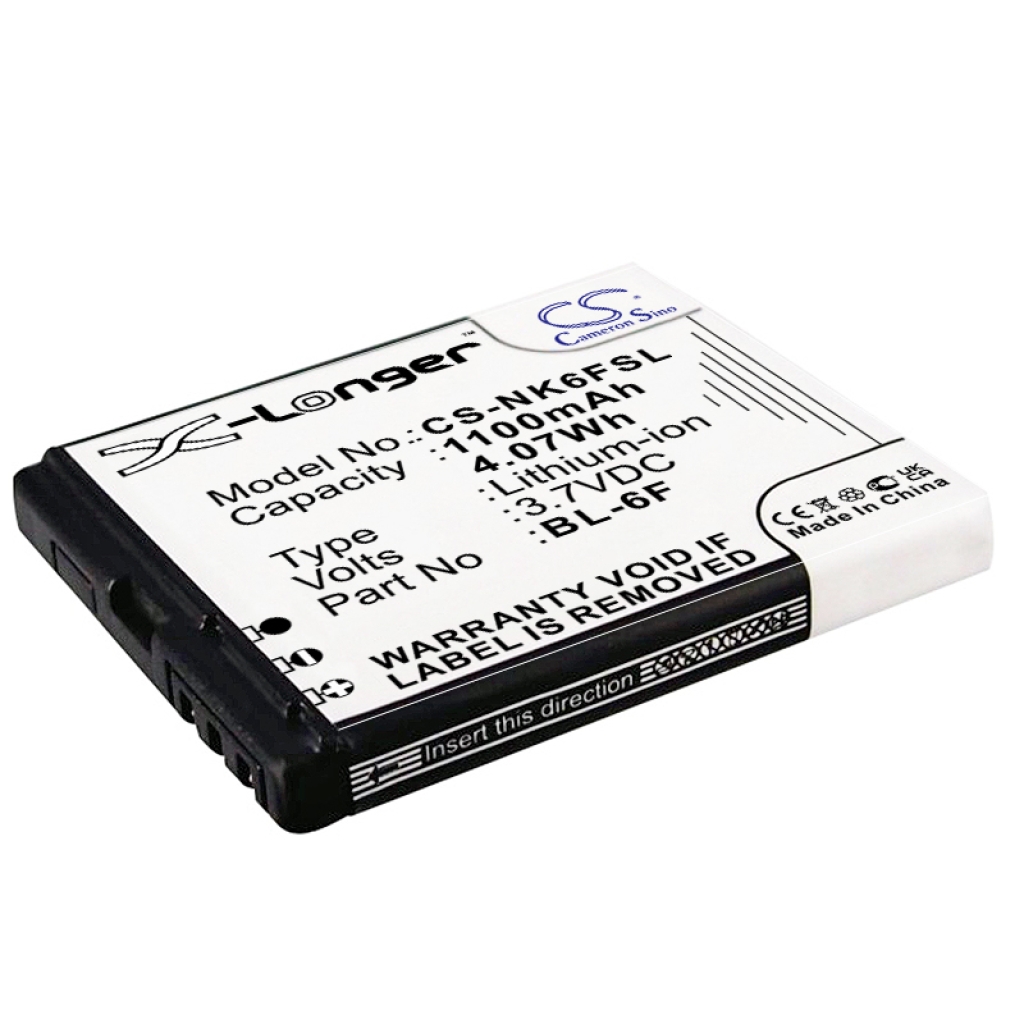 Kompatibilna zamjena baterije za Nokia BL-6F,N6F10T