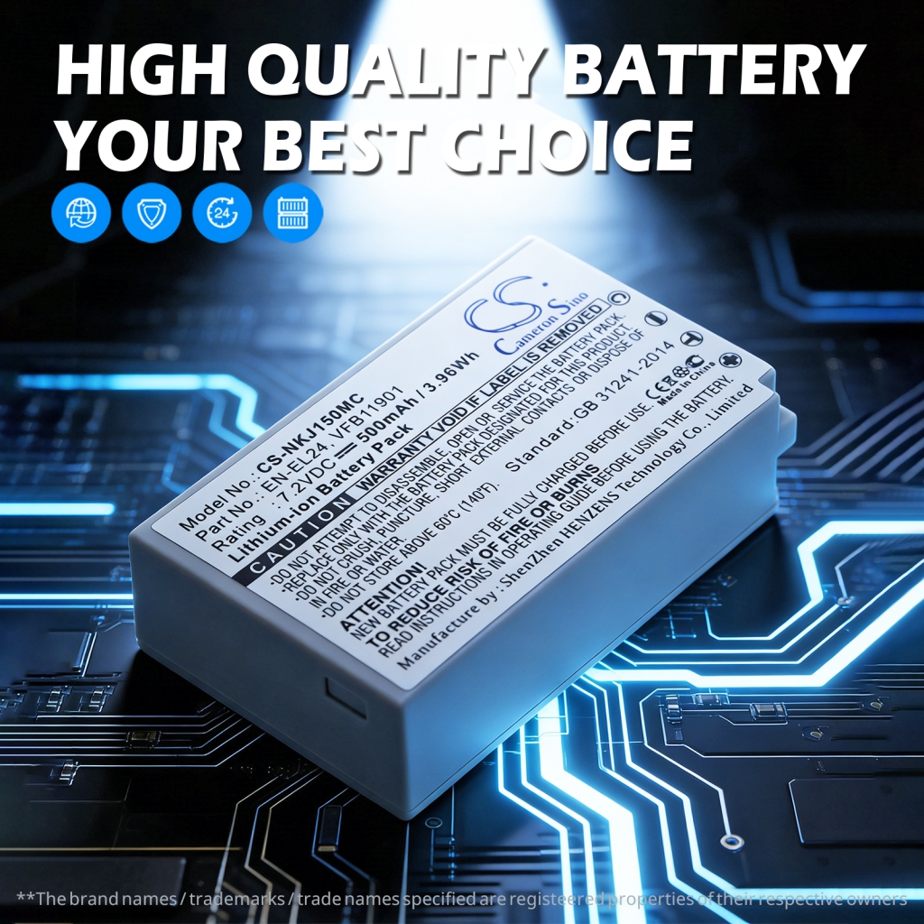 Battery compatible with Nikon CS-NKJ150MC
