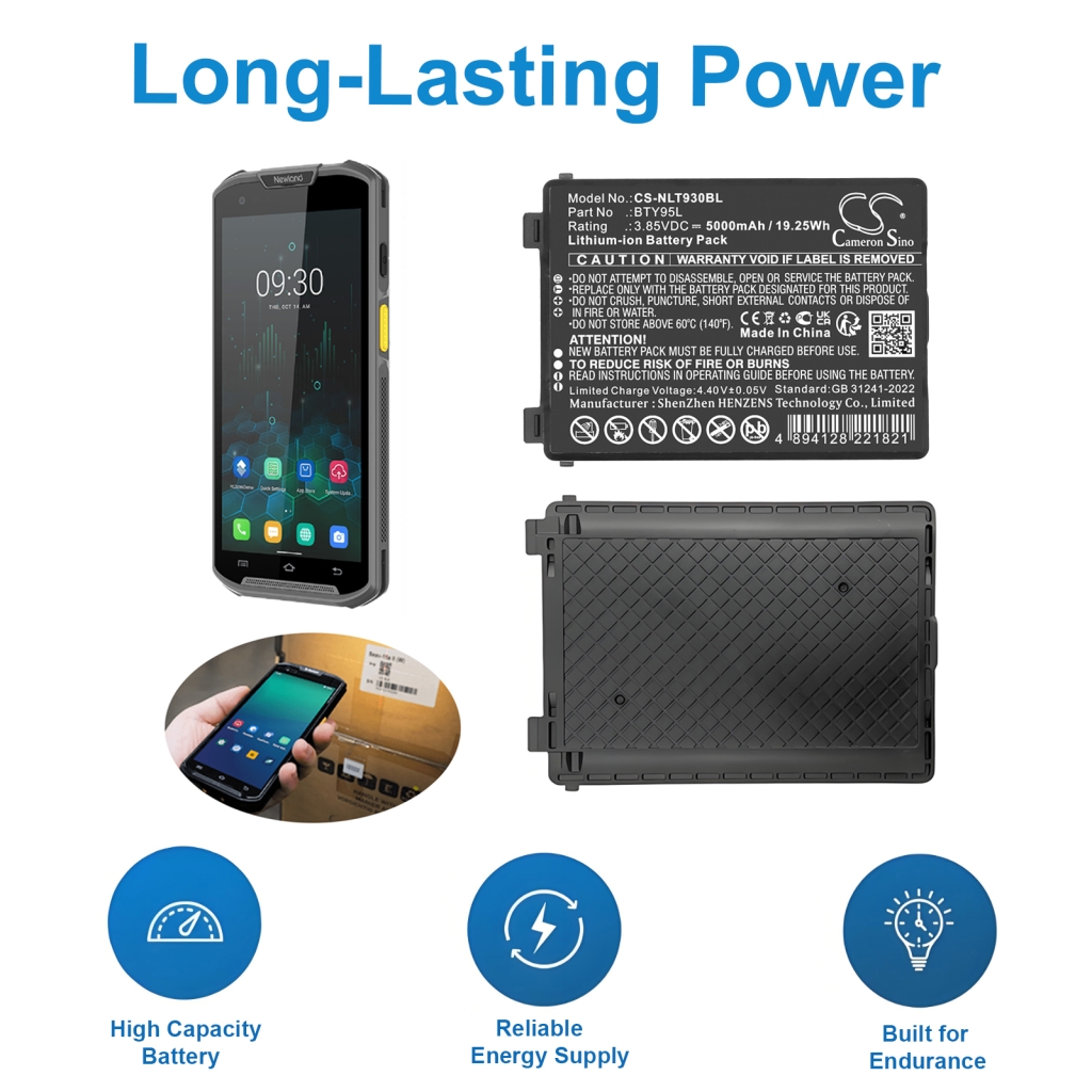 Compatible battery replacement for Newland BTY95L