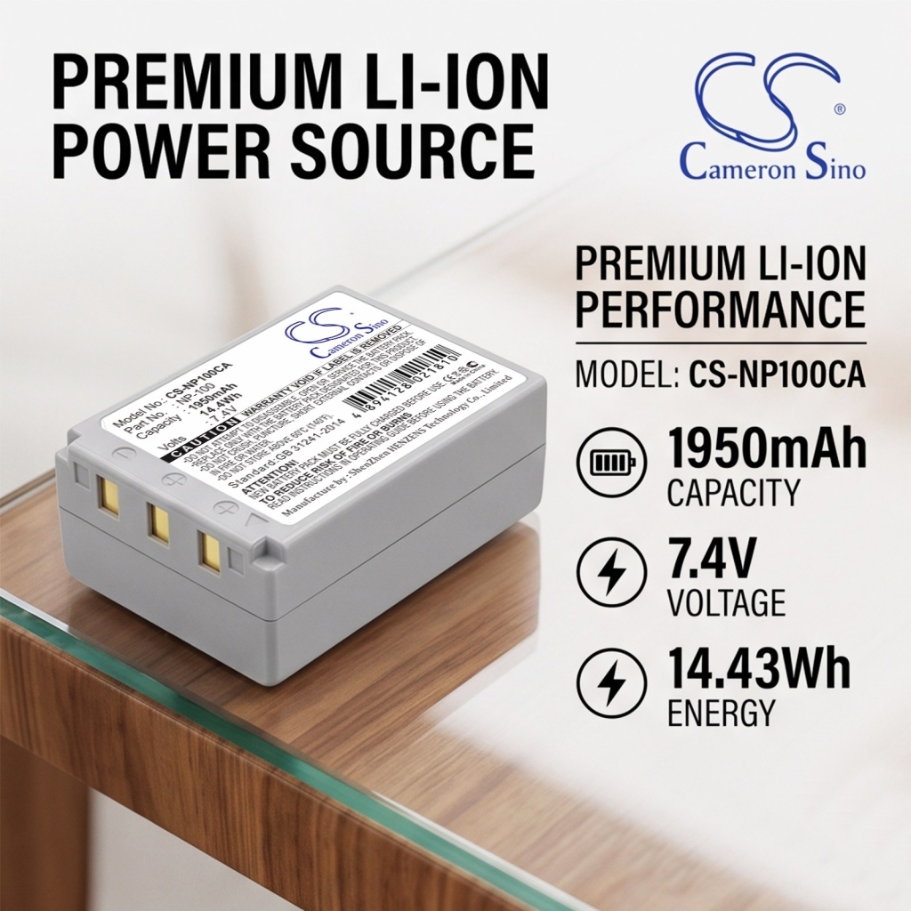 Battery compatible with Casio CS-NP100CA