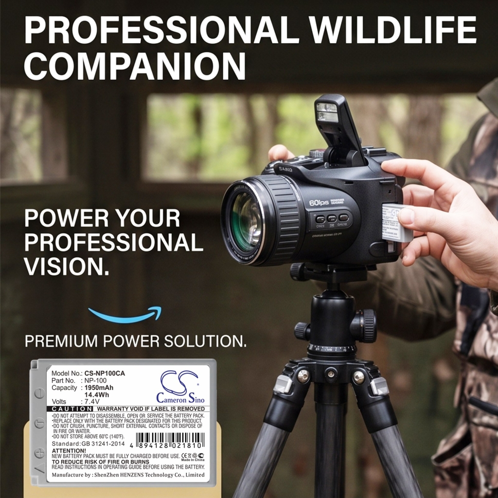 Battery compatible with Casio CS-NP100CA