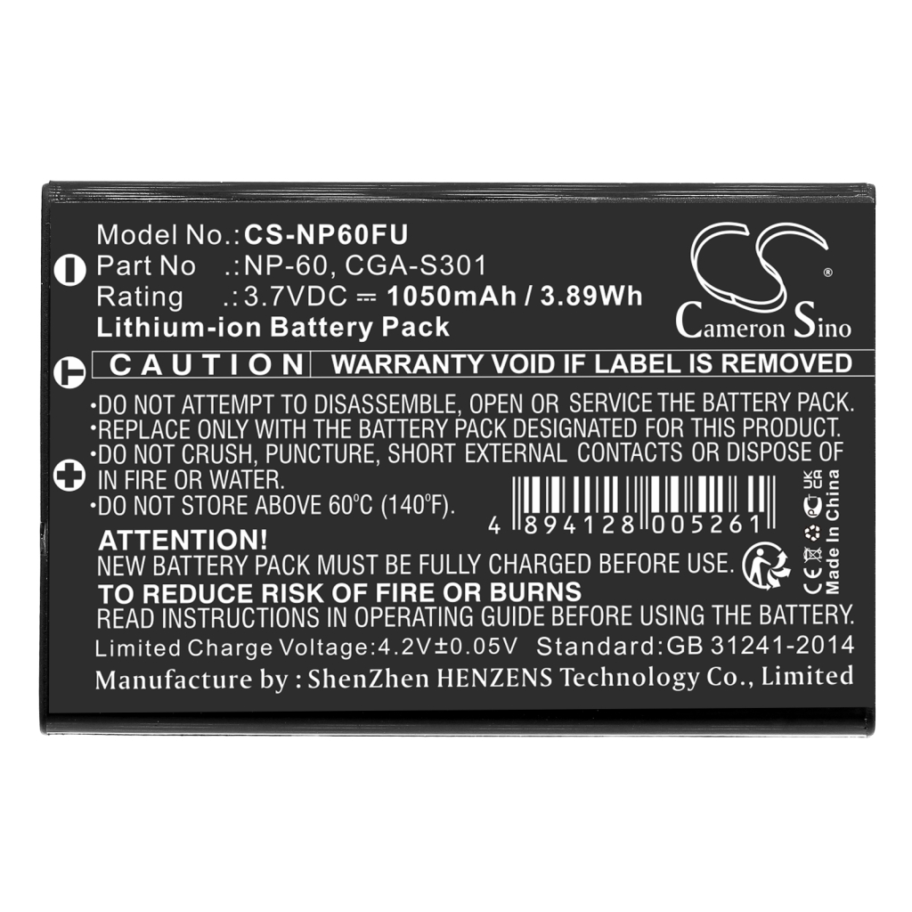 Camera Battery VIVITAR DVR-530 (CS-NP60FU)