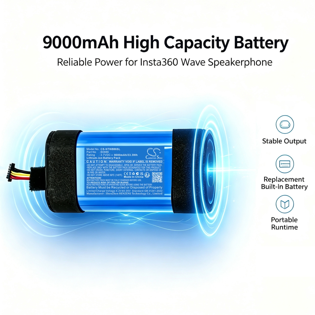 Battery for Insta360 Wave AI-Powered Speakerphone