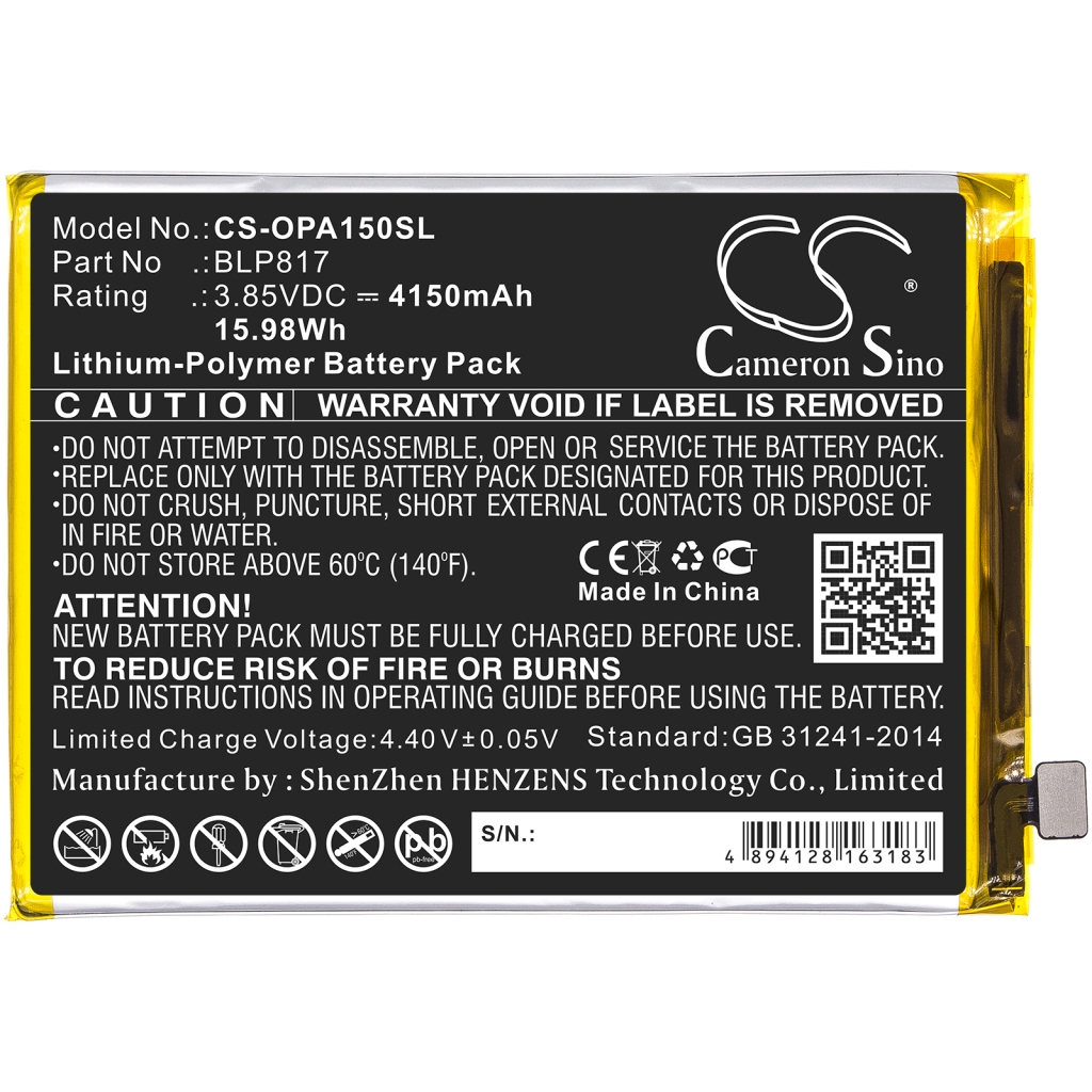Baterija za mobilni telefon OPPO CPH2185 (CS-OPA150SL)