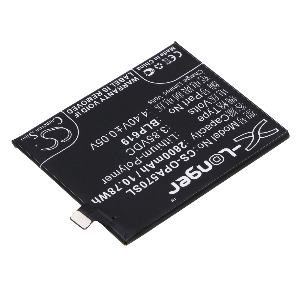 Compatible battery replacement for OPPO BLP619