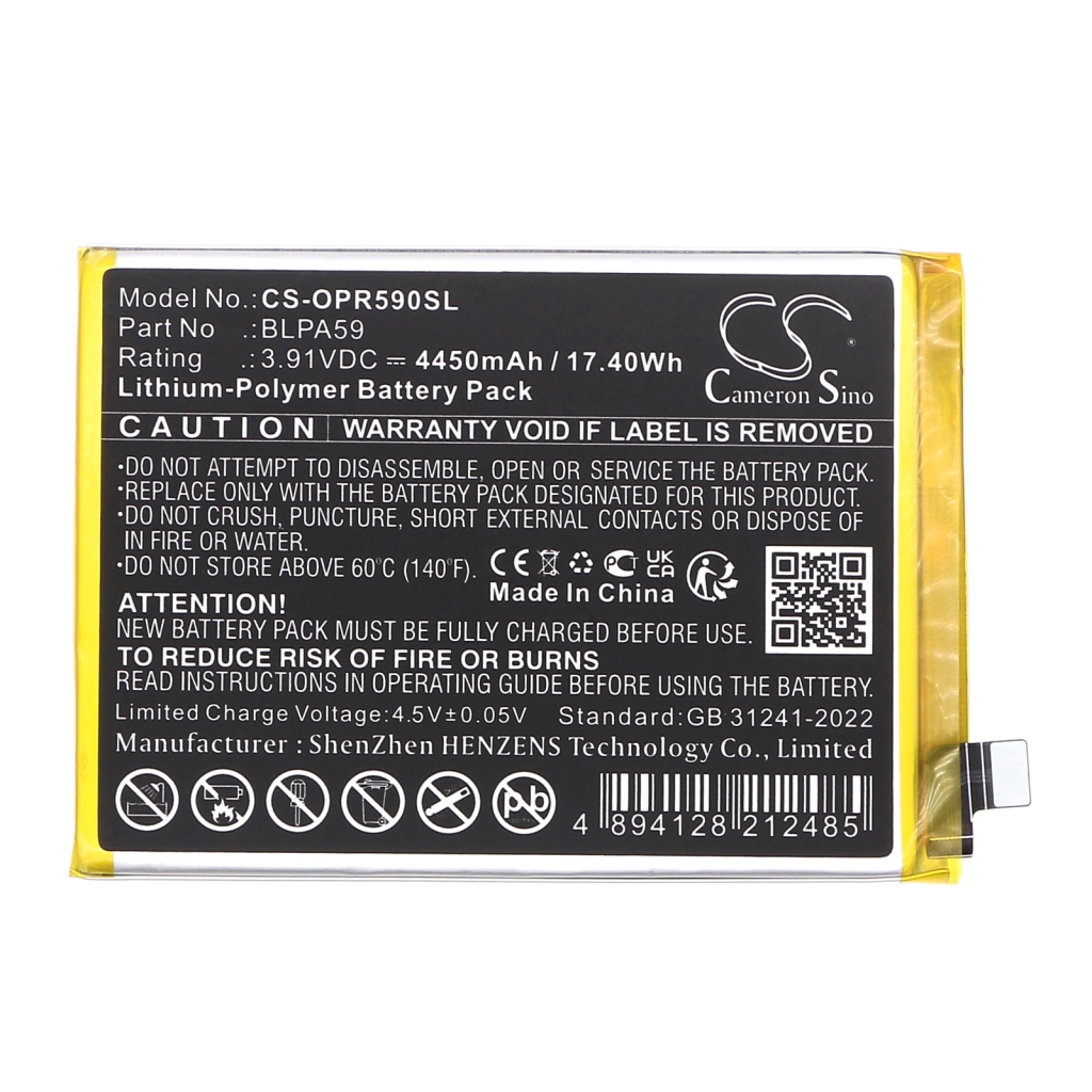 Compatible battery replacement for OPPO BLPA59