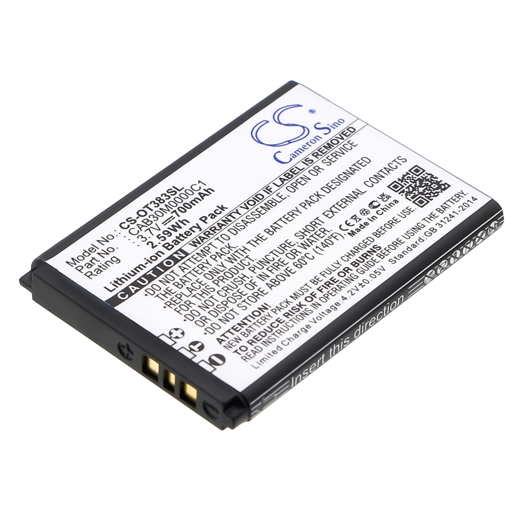 Baterija za mobilni telefon Alcatel OT-217 (CS-OT383SL)