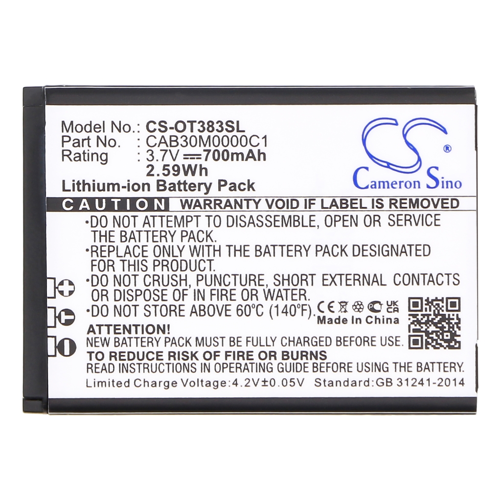 Baterija za mobilni telefon Alcatel OT-217 (CS-OT383SL)