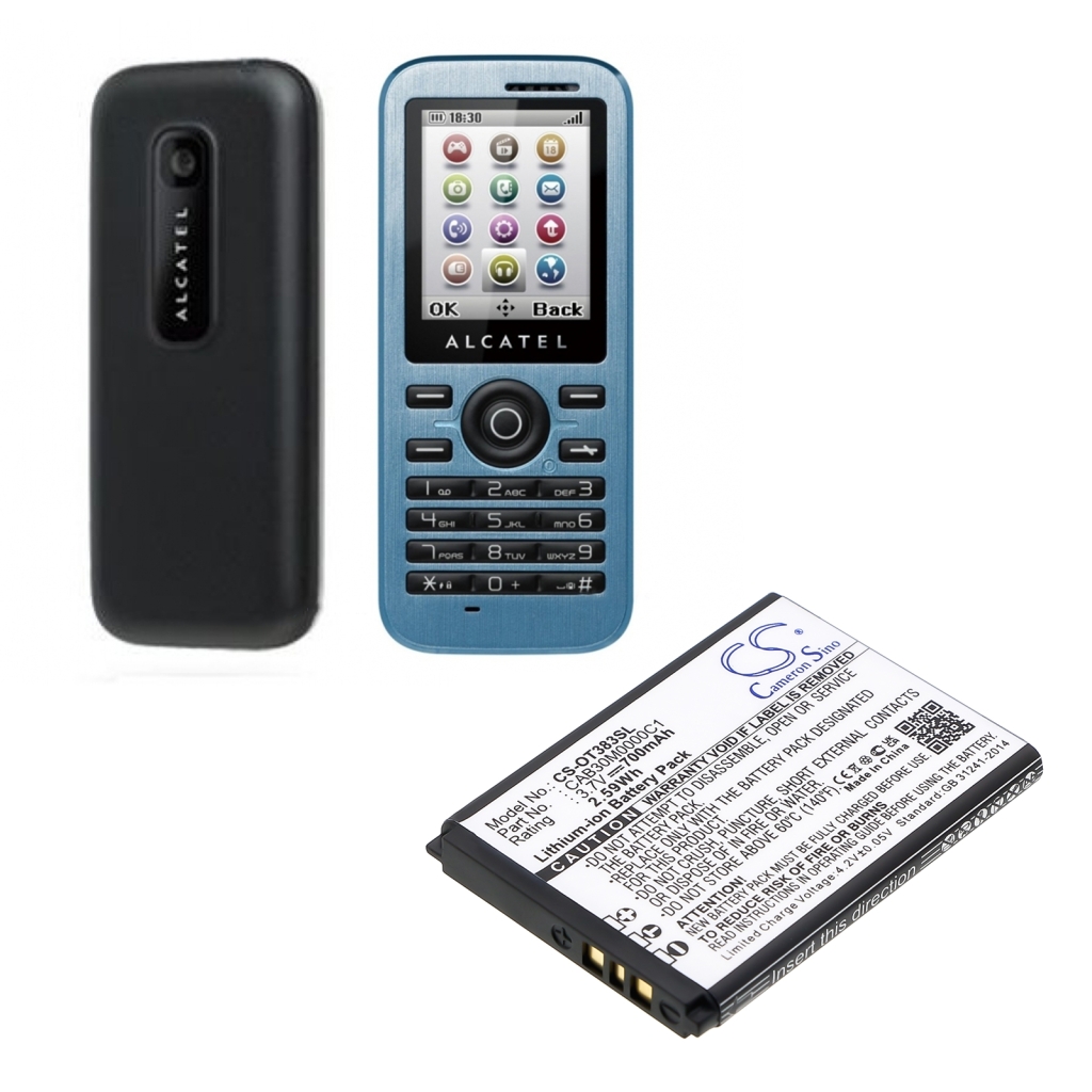 Baterija za mobilni telefon Alcatel OT-217 (CS-OT383SL)
