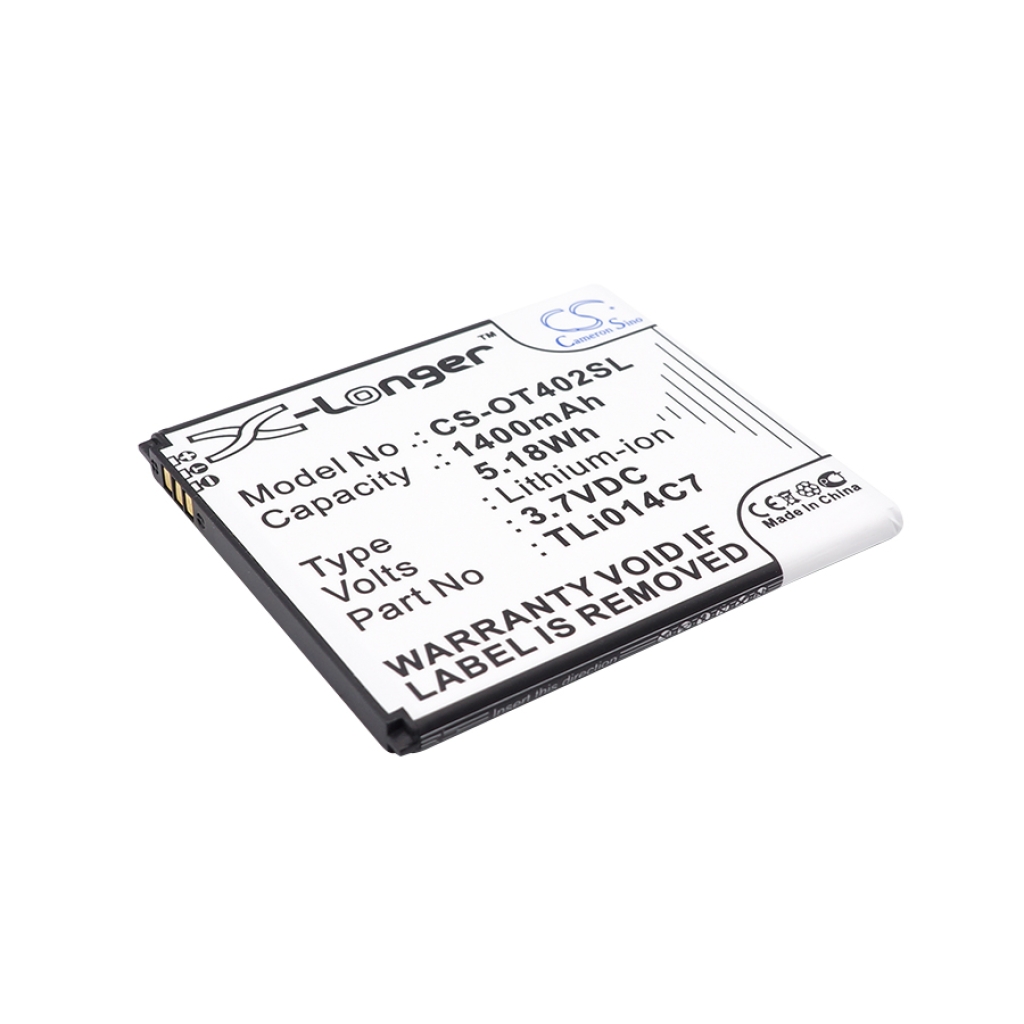 Kompatibilna zamjena baterije za Alcatel TLI014C7,TLP020A2