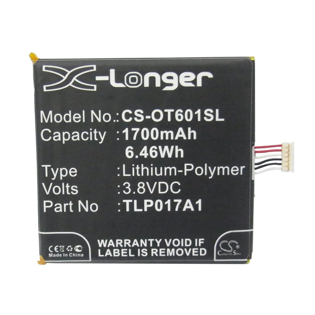 Kompatibilna zamjena baterije za Alcatel CAC1700001C,TLP017A1,TLP017A2