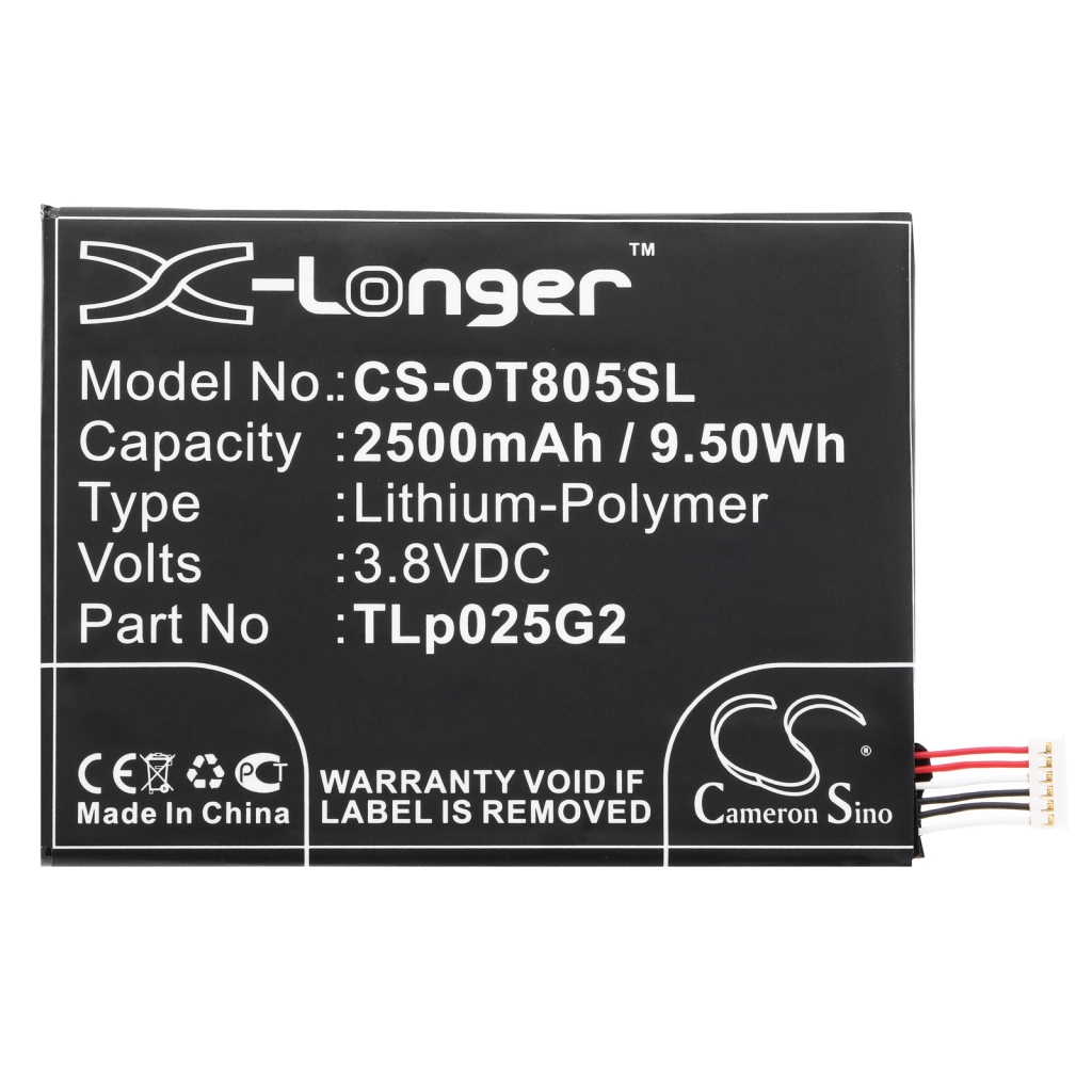 Kompatibilna zamjena baterije za Alcatel CAC2580010C2,TLP025G2