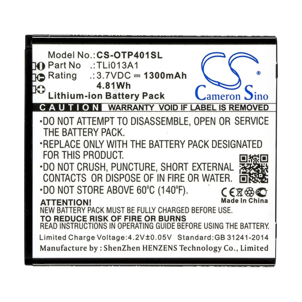 Kompatibilna zamjena baterije za Alcatel TLI013A1,TLI013A7