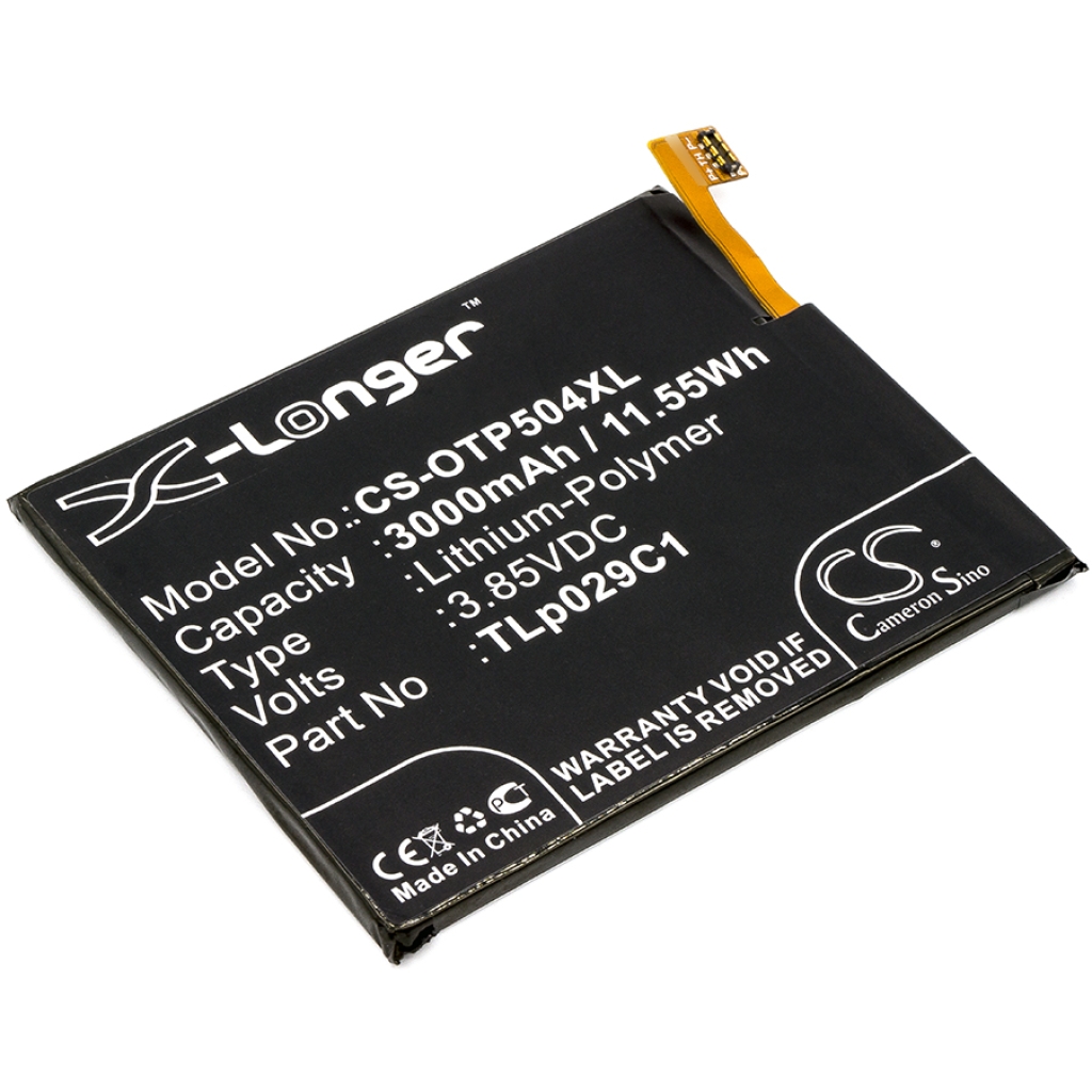 Compatible battery replacement for Alcatel TLP029C1