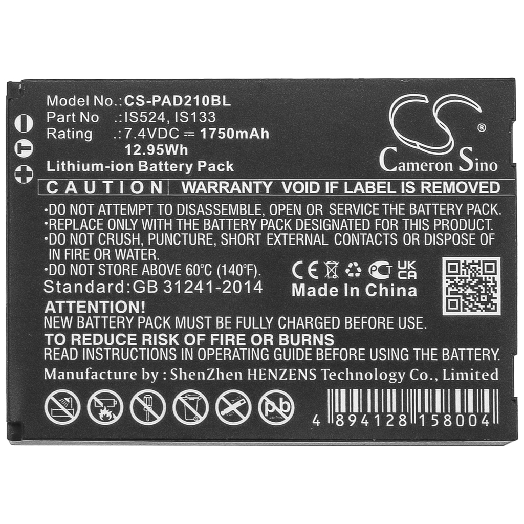 Baterija za terminal za plaćanje Pax D210 BlueTooth (CS-PAD210BL)