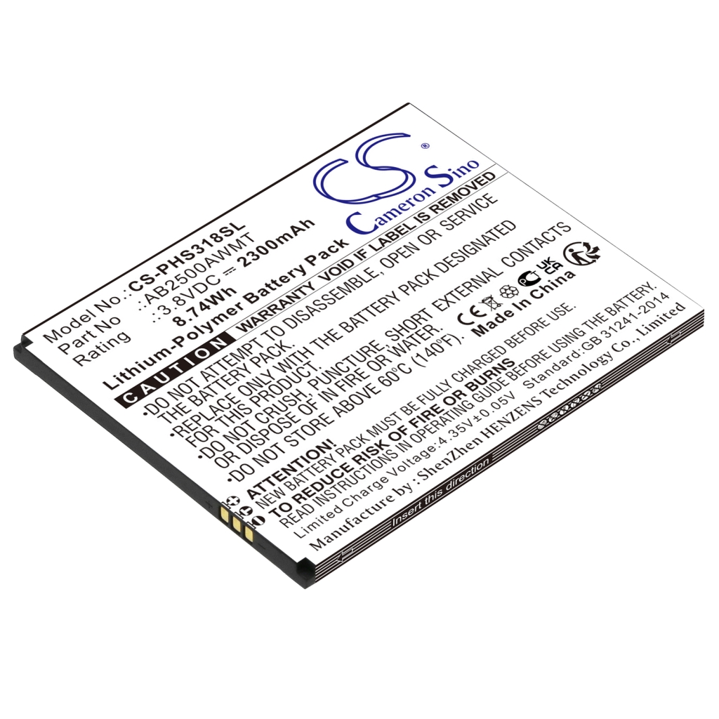 Baterija za mobilni telefon Philips CTS318 (CS-PHS318SL)
