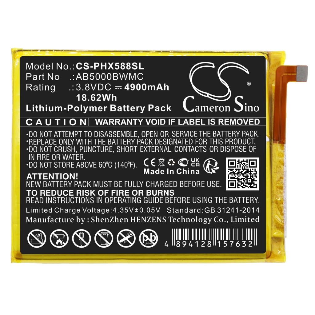 Kompatibilna zamjena baterije za Philips AB5000BWMC
