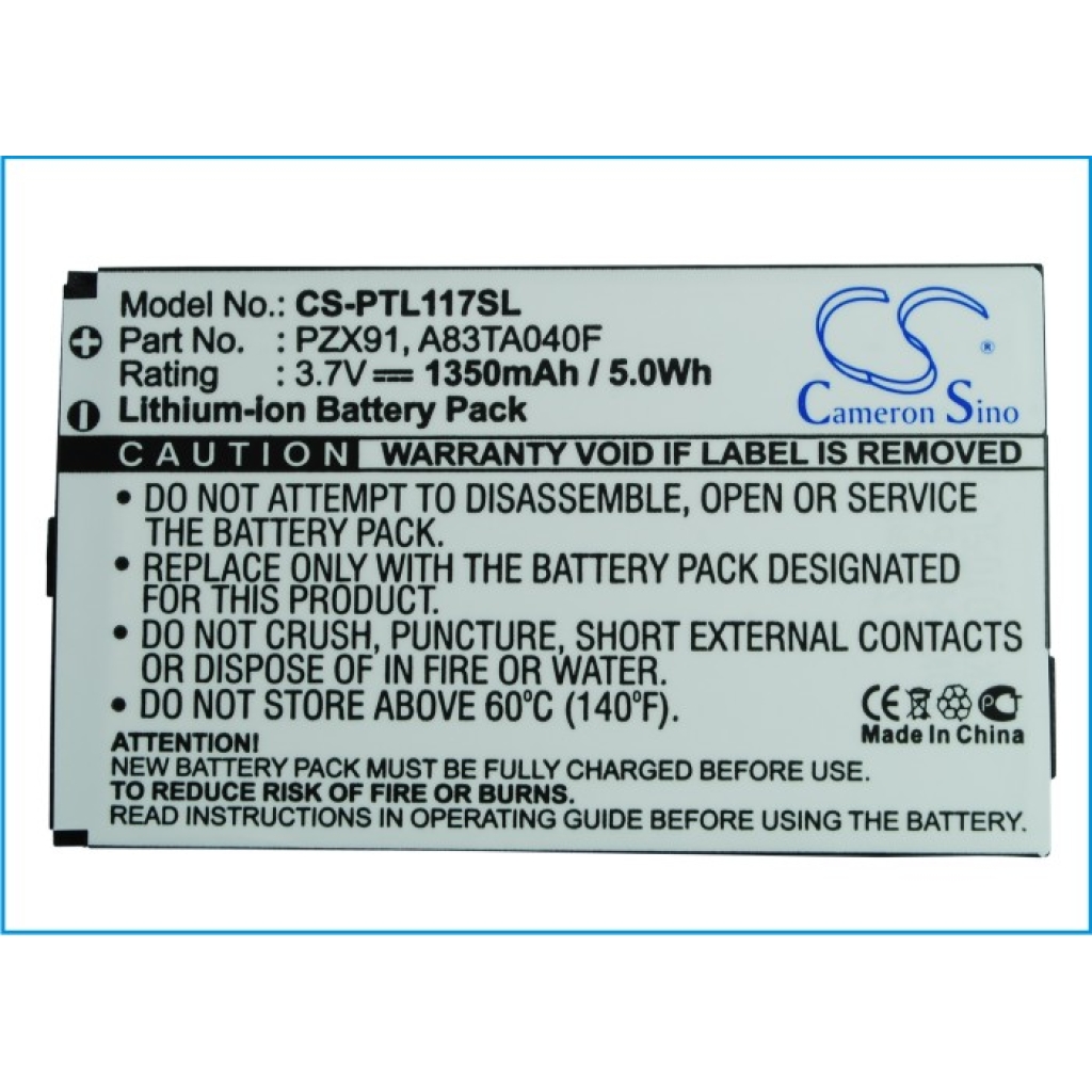 Kompatibilna zamjena baterije za Pharos 6027B0043001,A83TA040F,PZX91